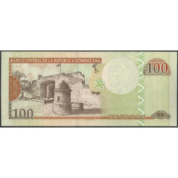 Rep. Dominicana 100 Pesos 2006 P177a reverso