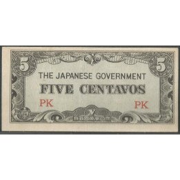 Filipinas Ocupacion Japonesa WWII, 5 Centavos ND1942 PK P103a