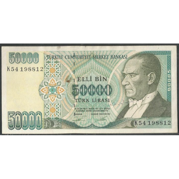 Turkya, 50.000 Liras L1970 (1995) P204