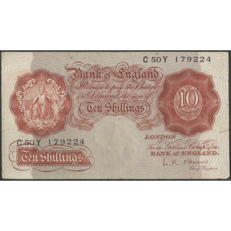 Inglaterra, 10 Shillings ND1955-60 P368c