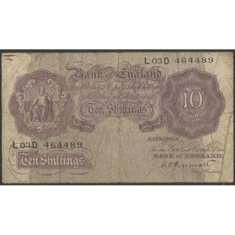 Inglaterra, 10 Shillings ND1948-49 P368a