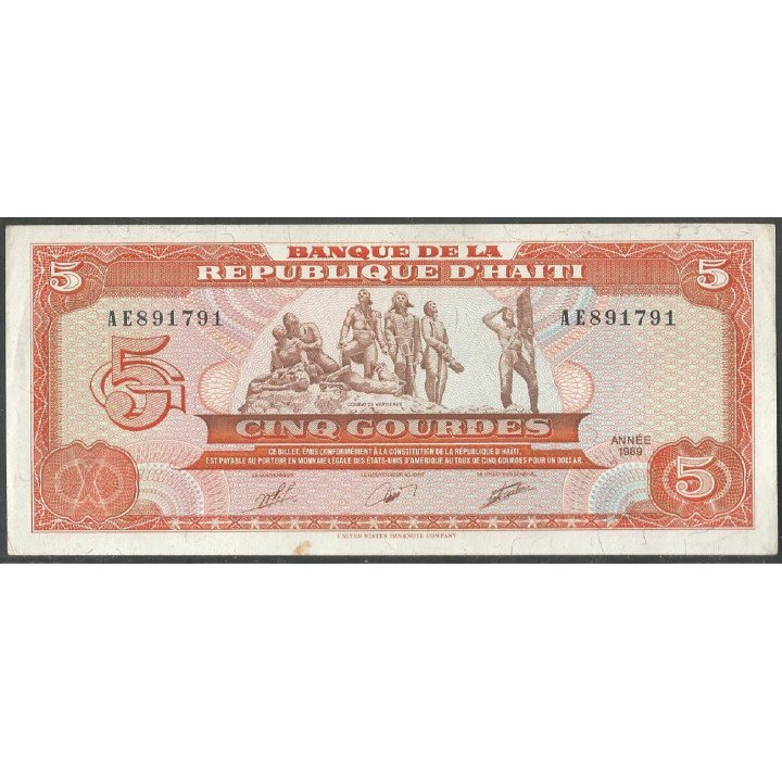 Haiti, 5 Gourdes 1989 P255a
