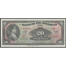 Mexico, 20 Pesos 18 Mar 1970 BID P54o