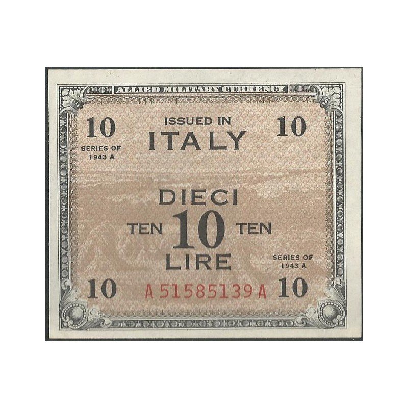 Italia, 10 Liras 1943A PM13b