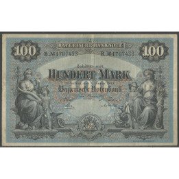 Alemania - Bavaria, 100 Mark 1 Ene 1900 Ps922