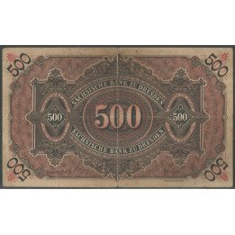 Alemania - Sachsen, 500 Mark 15 Jun 1890 Ps953a