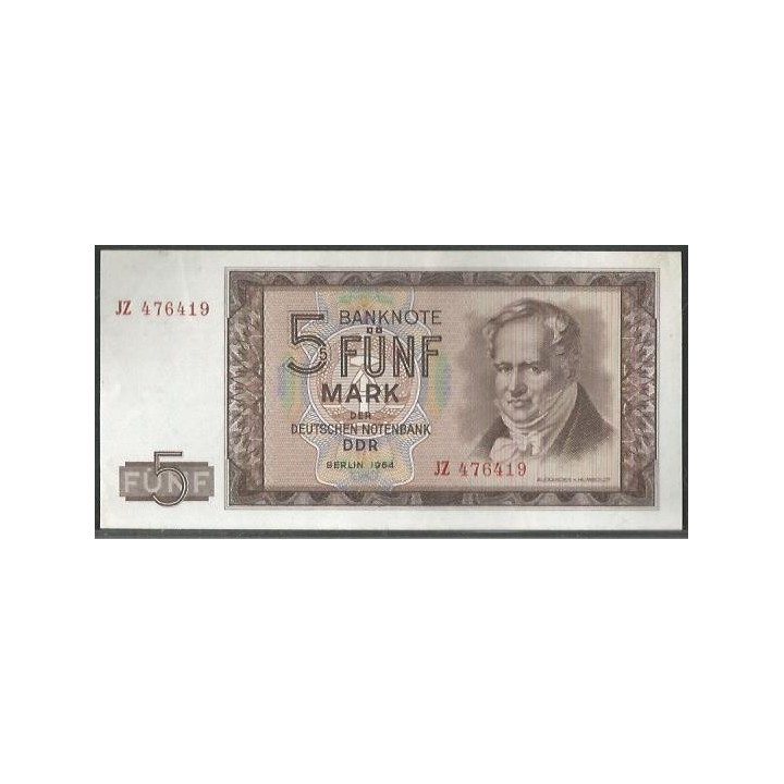Alemania Democratica 5 Mark 1964 P22a