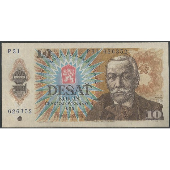 Checoeslovaquia, 10 Korun 1986 P P94b