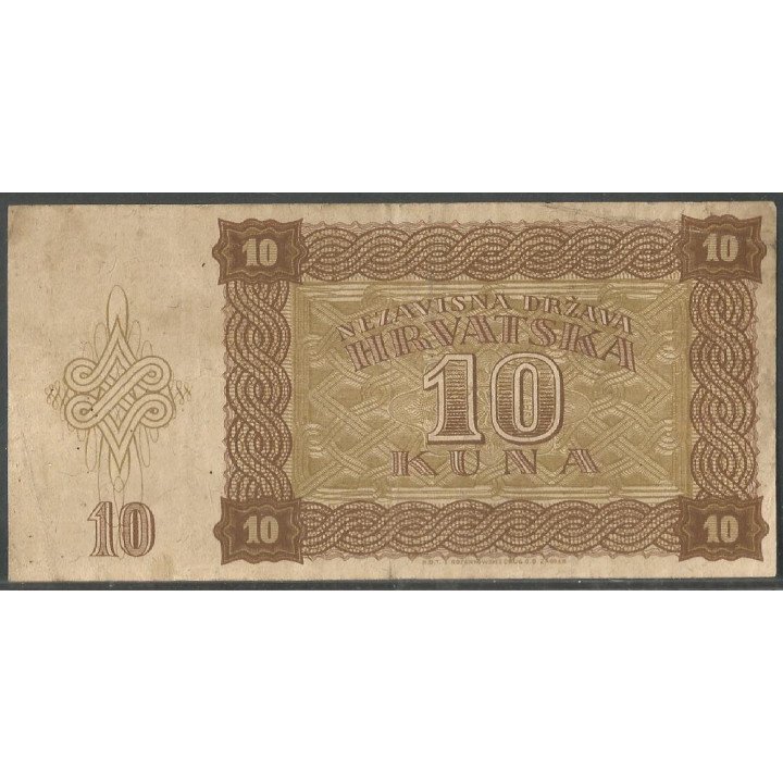 Croacia, 10 Kuna 30 Ago 1941 P5b