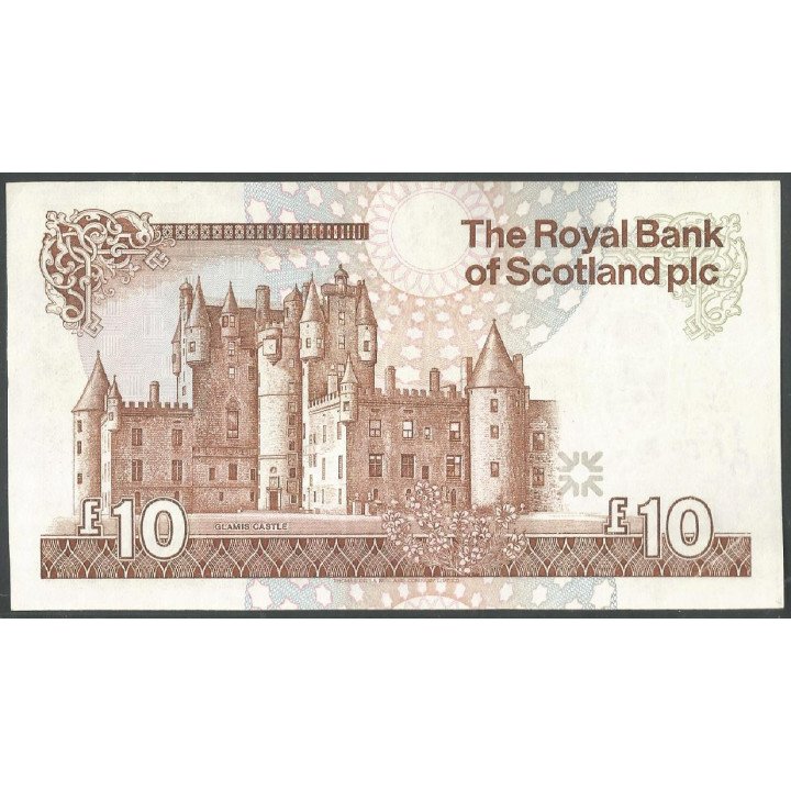 Escosia, 10 Pounds 22 Feb 1989 P348a