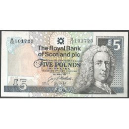 Escosia, 5 Pounds 29 Abr 1998 P352b
