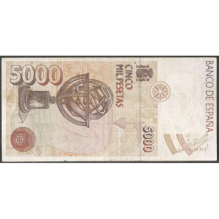 España, 5.000 Pesetas 12 Oct 1992 P165