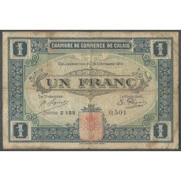 Francia - Camara de Comercio de Calais, 8 Oct 1915