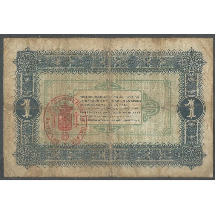 Francia - Camara de Comercio de Calais, 8 Oct 1915