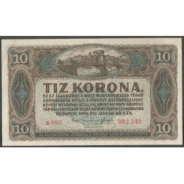 Hungria, 10 Korona 1 Ene 1920 P60