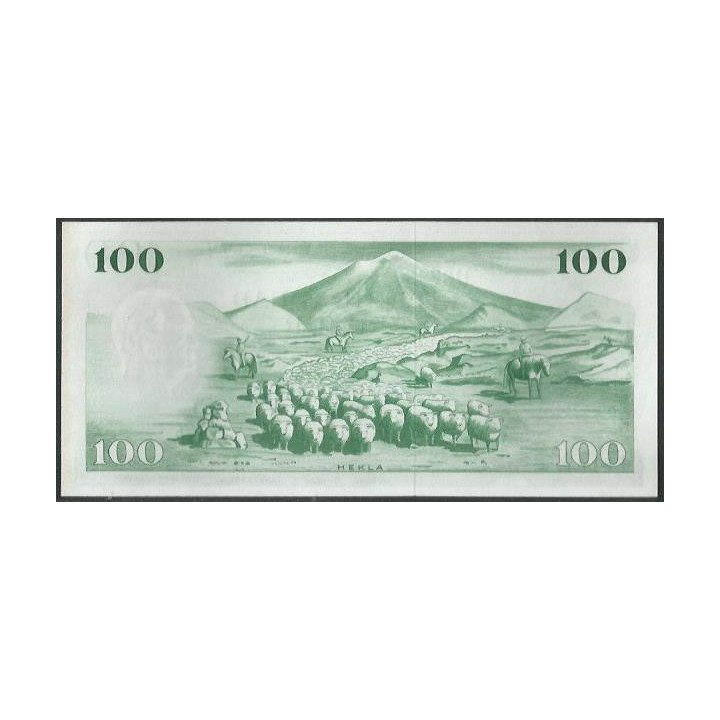 Islandia, 100 Kronur 21 Jun 1957 P40a