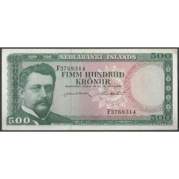Islandia, 500 Kronur 29 Mar 1961 P45