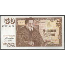 Islandia, 50 Kronur 29 Mar 1961 P49a3