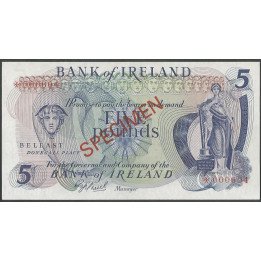 Irlanda del norte, 5 Pounds ND1978 Specimen P62bS