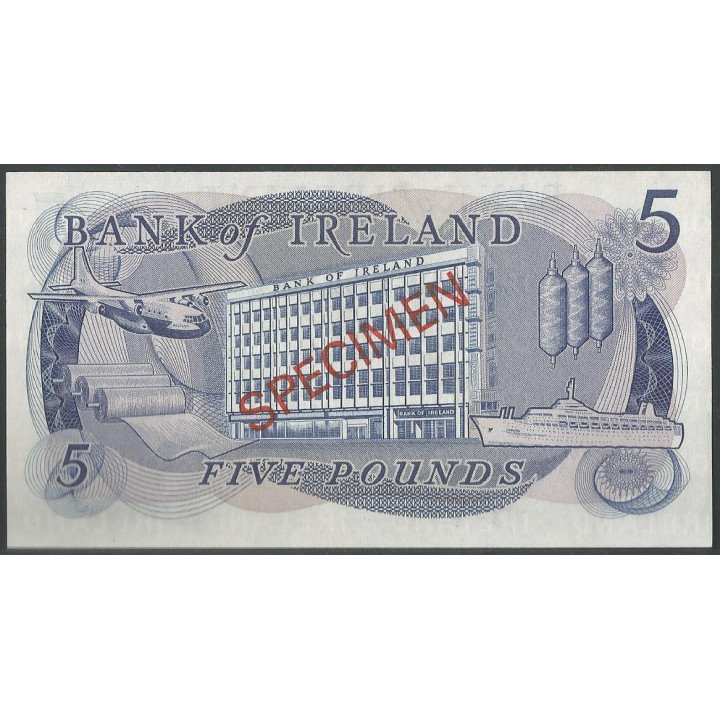 Irlanda del norte, 5 Pounds ND1978 Specimen P62bS