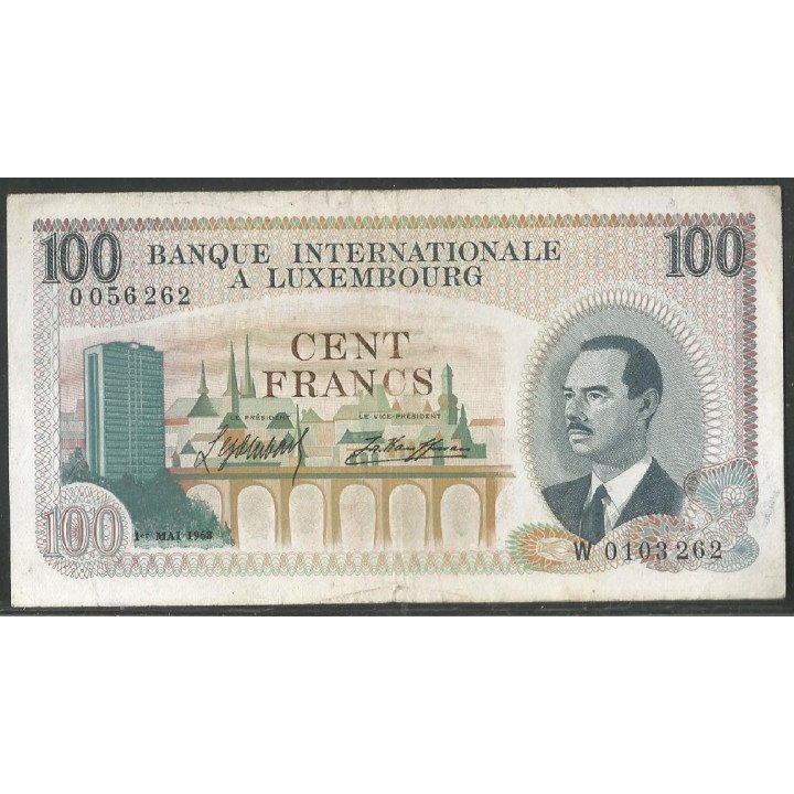 Luxemburgo, 100 Francs 1 May 1968 P14a