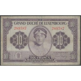 Luxemburgo, 10 Francs ND1944 P44a