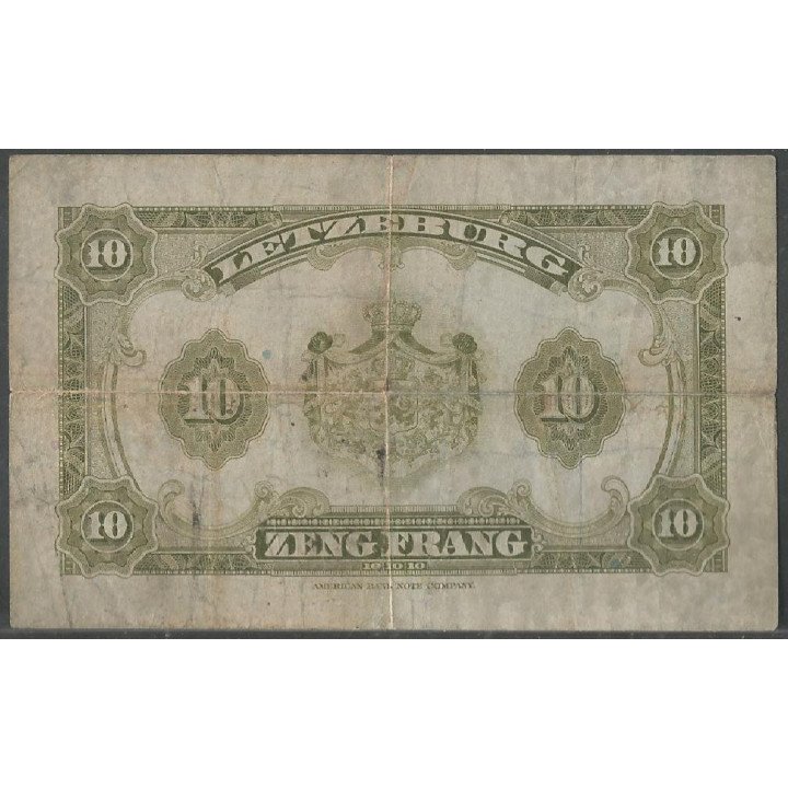 Luxemburgo, 10 Francs ND1944 P44a