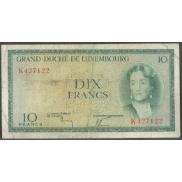 Luxemburgo, 10 Francs ND1954 P48a3