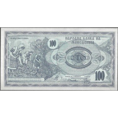 Macedonia, 100 Dinares 1992 P4a