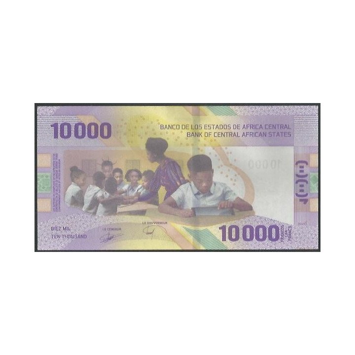 Africa Central 10.000 Francs 2020 P704 reverso