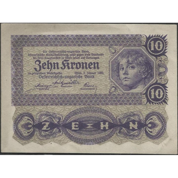 Austria, 10 Krone 2 Ene 1922 P75