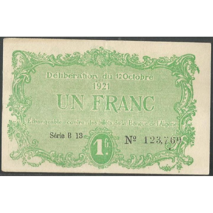 Francia - Camara de Comercio de Constantine 1 Franc 1922
