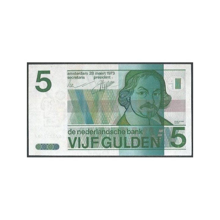 Holanda, 5 Gulden 28 Mar 1973 P95