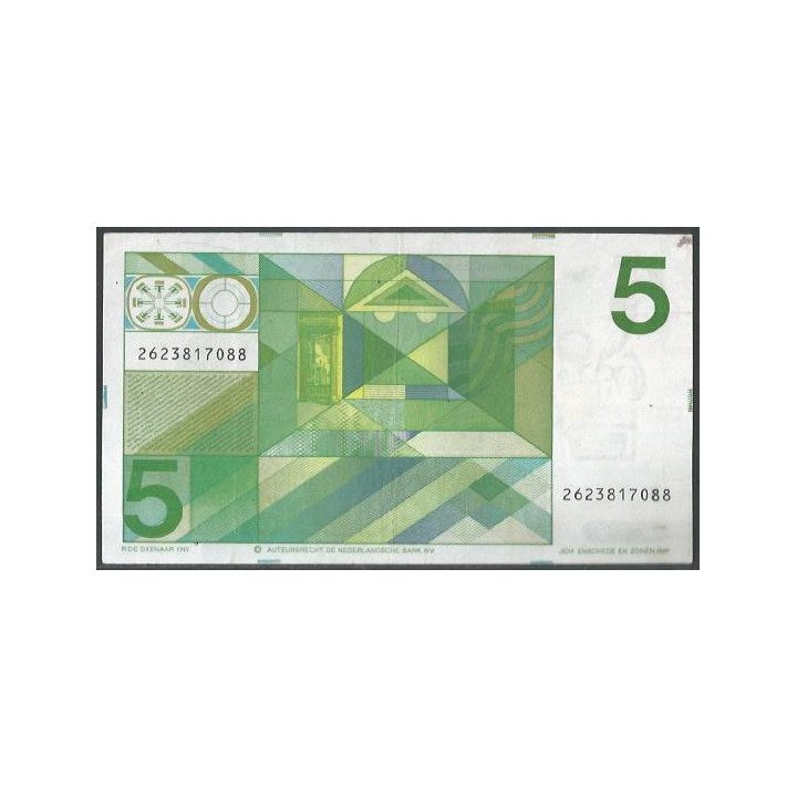 Holanda, 5 Gulden 28 Mar 1973 P95