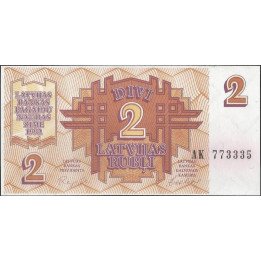 Latvia, 2 Rublei 1992 P36
