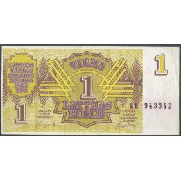 Latvia, 1 Rublei 1992 P35