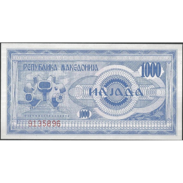 Macedonia, 1.000 Dinares 1992 P6a