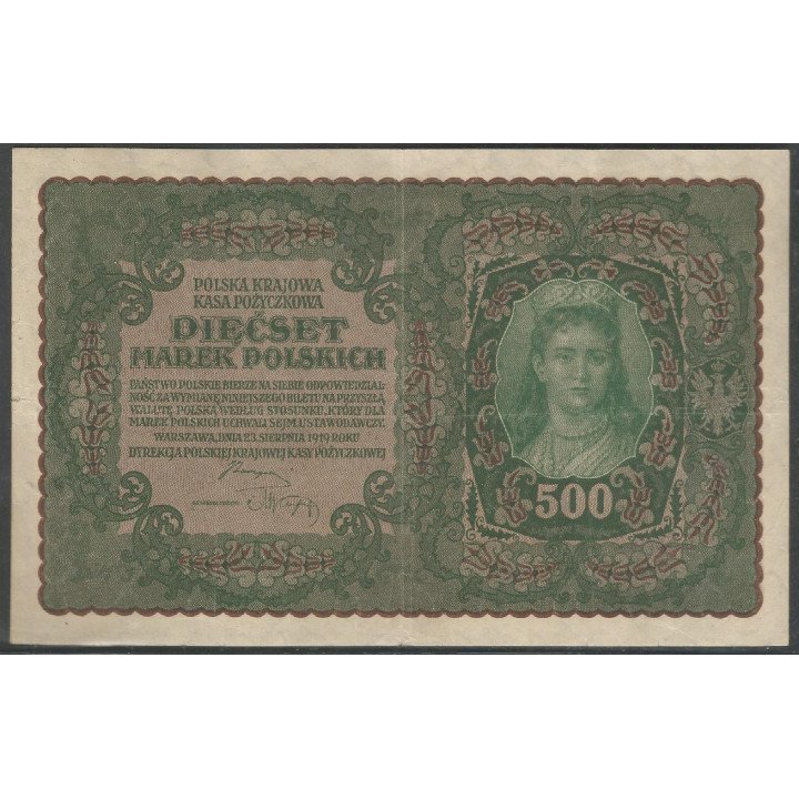 Polonia, 500 Marek 23 Ago 1919 P28(2)