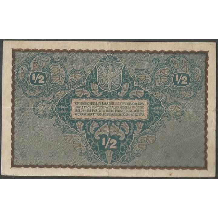 Polonia, 1/2 Marki 7 Feb 1920 P30