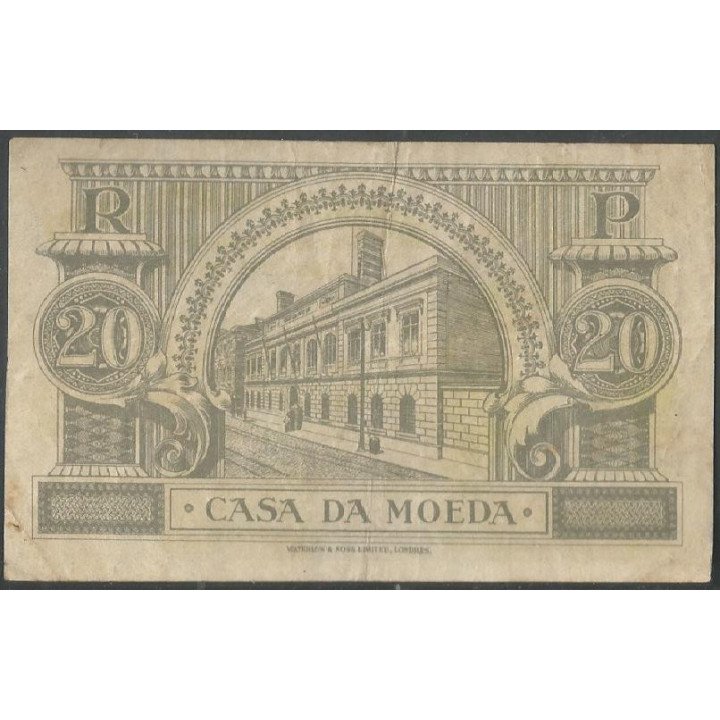 Portugal, 20 Centavos 11 Abr 1925 P102