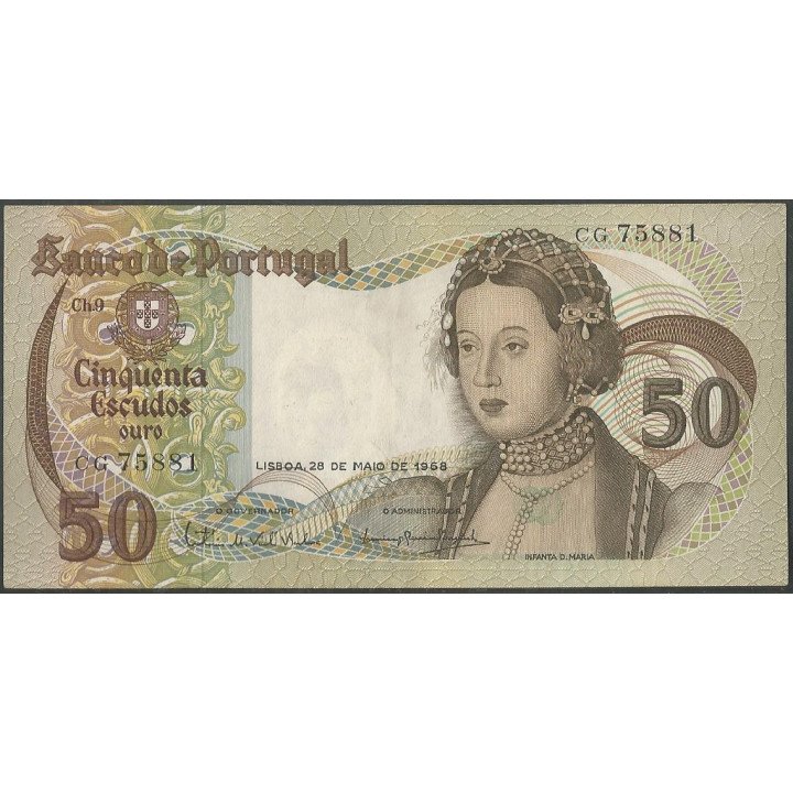 Portugal, 50 Escudos 28 May 1968 P174a4