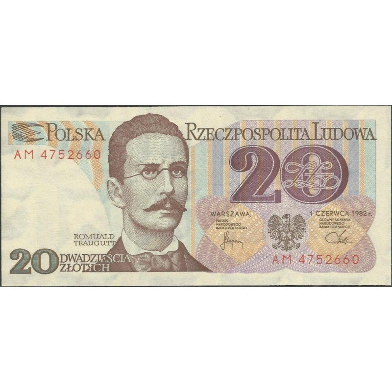Polonia, 20 Zlotych 1 Jun 1982 P149b