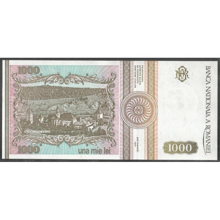 Rumania, 1.000 Lei Sep 1991 P101Aa