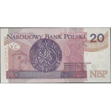 Polonia, 20 Zlotych 15 Sep 2016 P174b