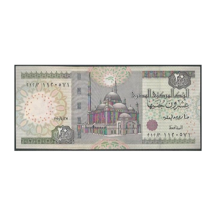 Egipto 20 Pounds 2010 Firma 22 P65d