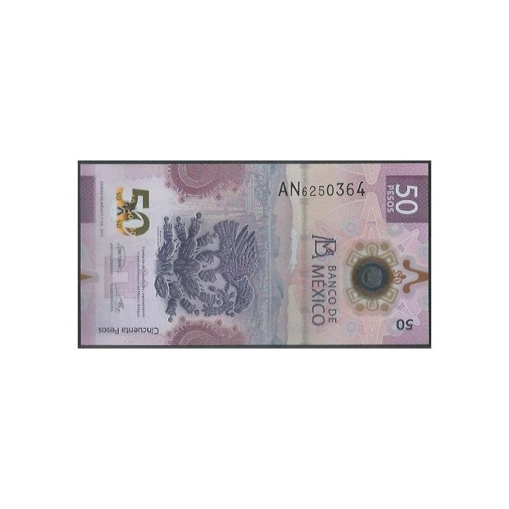 Mexico 50 Pesos 7 Jul 2022 Serie AN P133