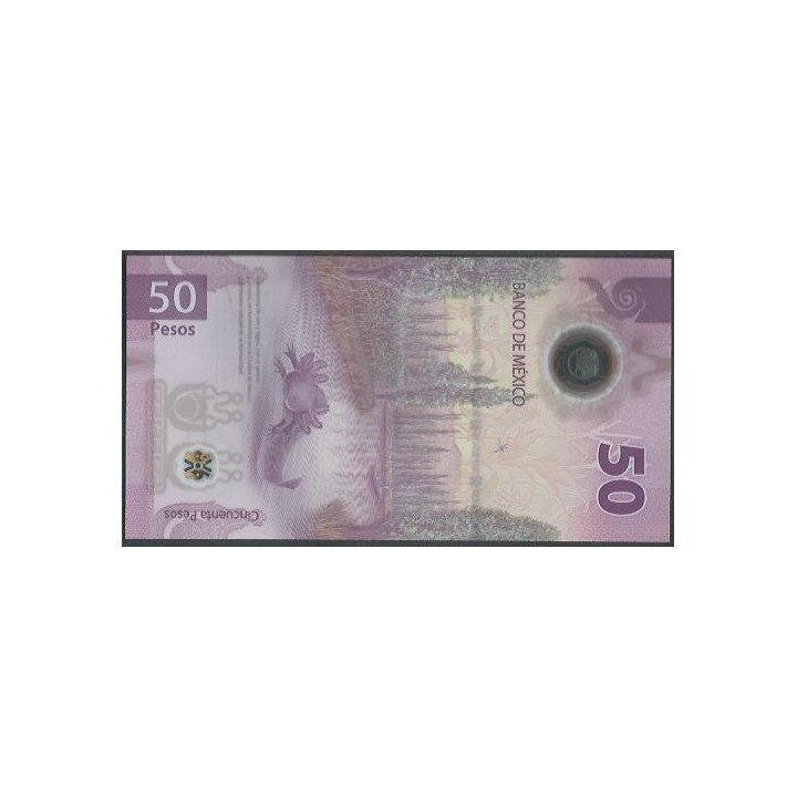 Mexico 50 Pesos 7 Jul 2022 Serie AN P133 reverso