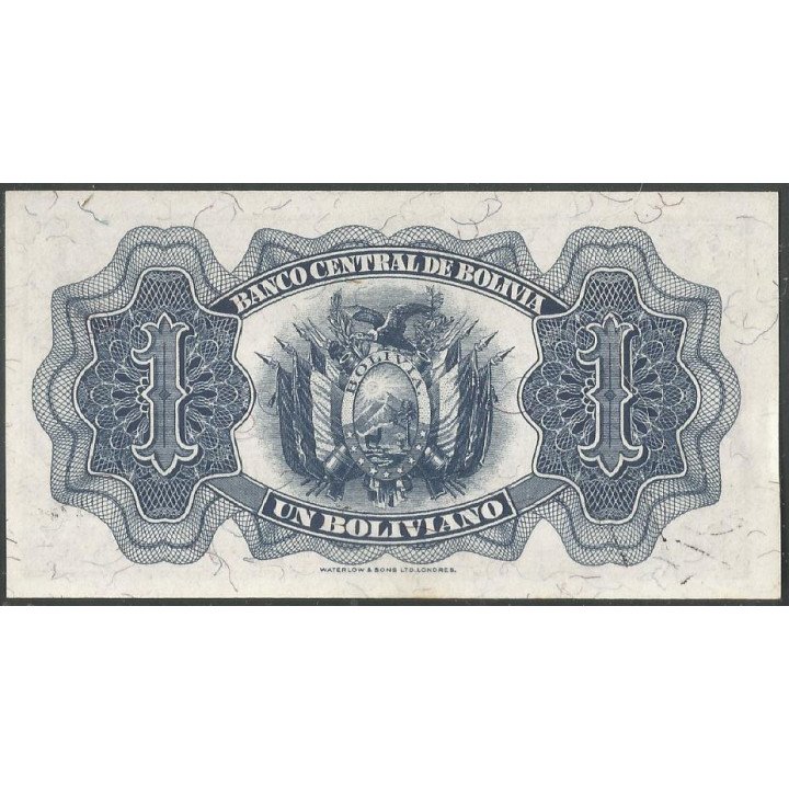 Bolivia, 1 Boliviano 1952 Serie P14 P128c