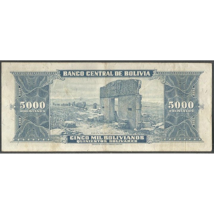 Bolivia, 5.000 Bolivianos L 20 Dic 1945 Serie A P150