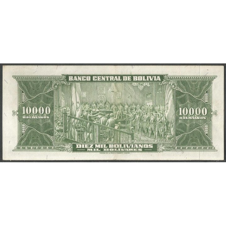 Bolivia, 10.000 Bolivianos L 20 Dic 1945 Serie Q1 P151